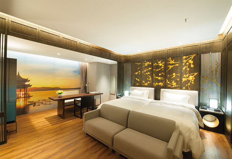 أثاث مشروع الفندق مخصص 3 4 5 نجوم مجموعة غرف نوم لغرفة نوم المنتجع الحديثة